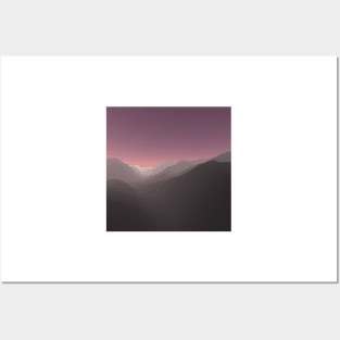 Sunset Mountain Posters and Art